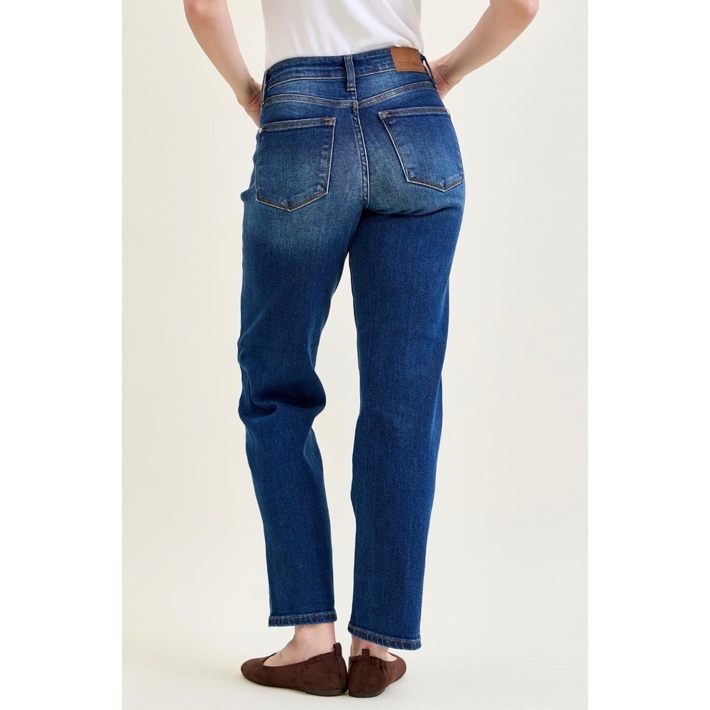 Judy Blue High Rise Straight Fit Jeans Medium Wash Denim Size 7/28